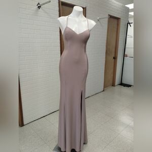 Elegant Mauve Evening Gown